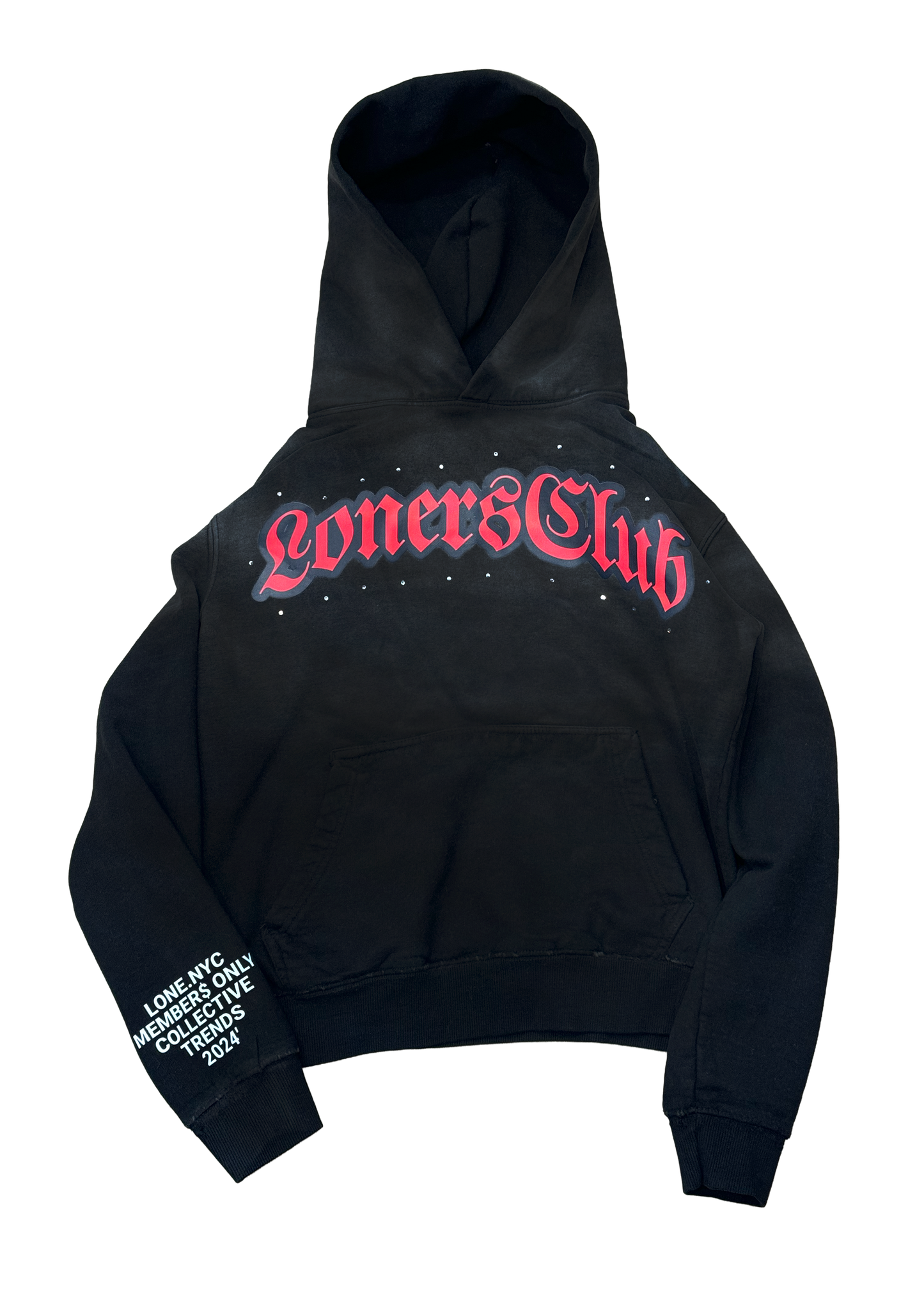 “LC25 TOUR” HOODIE - BLACK X RED