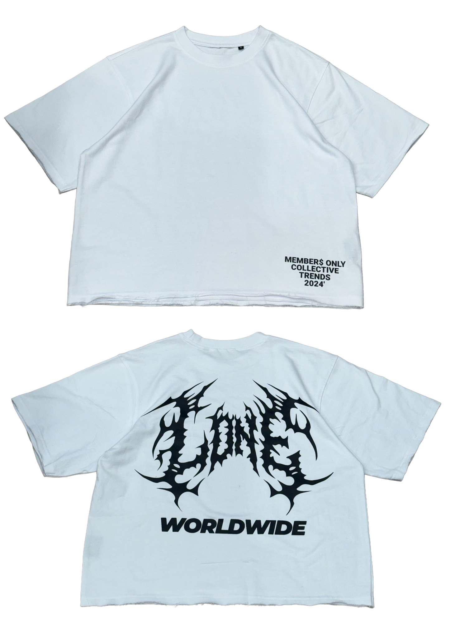 “MEMBERS ONLY” Heavy weight T shirt WHITE