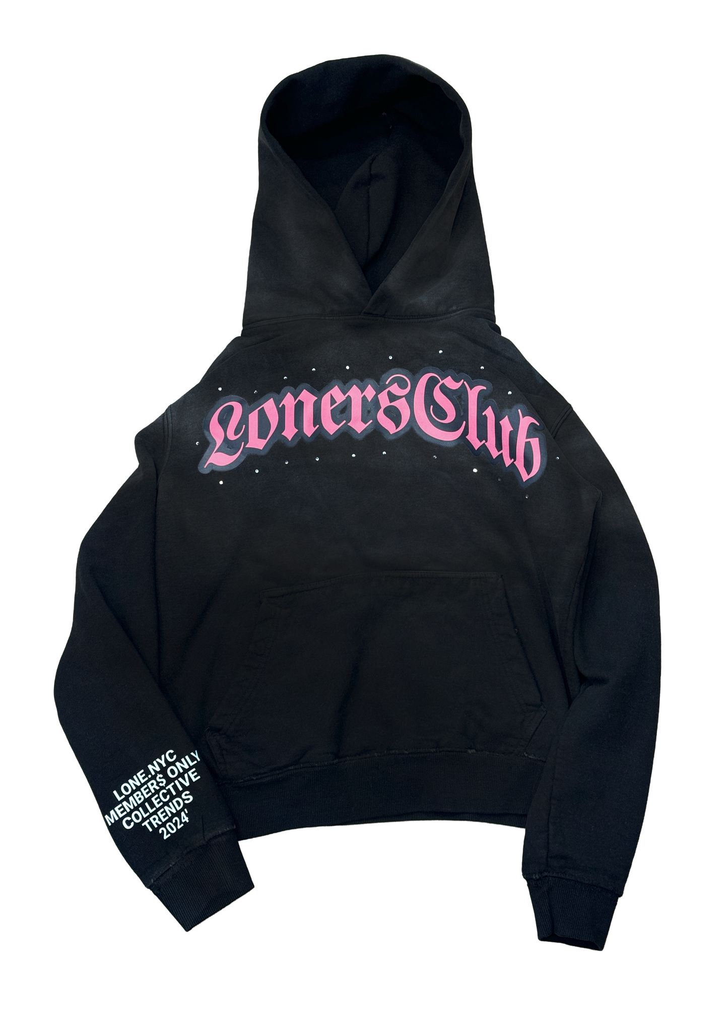 “LC25 TOUR” HOODIE - BLACK X PINK